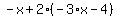 -x%2B2%2A%28-3%2Ax-4%29