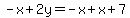-x%2B2y=-x%2Bx%2B7