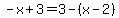 -x%2B3=3-%28x-2%29