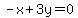 -x%2B3y=0