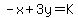 -x%2B3y=K