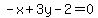 -x%2B3y-2=0