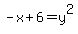 -x%2B6=y%5E2