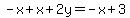 -x%2Bx%2B2y=-x%2B3