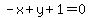 -x%2By%2B1=0