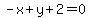 -x%2By%2B2=0
