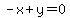 -x%2By=0