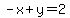 -x%2By=2