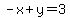 -x%2By=3