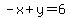-x%2By=6+