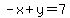 -x%2By=7