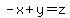 -x%2By=z