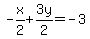-x%2F2%2B3y%2F2=-3