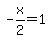 -x%2F2+=+1