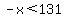 -x%3C131