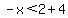 -x%3C2%2B4