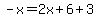 -x=2x%2B6%2B3