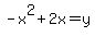 -x%5E2+%2B+2x+=+y