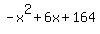 -x%5E2+%2B+6x+%2B+164