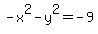 -x%5E2-y%5E2=-9