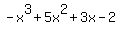 -x%5E3%2B5x%5E2%2B3x-2