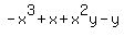 -x%5E3%2Bx%2Bx%5E2y-y