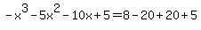 -x%5E3-5x%5E2-10x%2B5=8-20%2B20%2B5