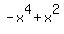 -x%5E4%2Bx%5E2