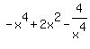 -x%5E4+%2B+2x%5E2+-+4%2Fx%5E4