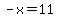 -x+=+11