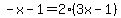 -x-1+=+2%283x-1%29
