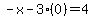 -x-3%280%29=4