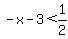 -x-3+%3C+1%2F2