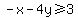 -x-4y%3E=3
