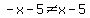 -x-5%3C%3E++x-5