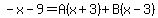 -x-9=A%28x%2B3%29%2BB%28x-3%29