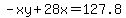 -xy%2B28x=127.8