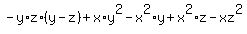 -y%2Az%2A%28y-z%29%2Bx%2Ay%5E2+-+x%5E2%2Ay+%2B+x%5E2%2Az+-+xz%5E2