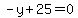 -y%2B25=0