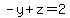 -y%2Bz=2