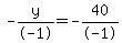 -y%2F-1=-40%2F-1