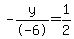 -y%2F-6=1%2F2