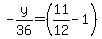 -y%2F36=%2811%2F12-1%29