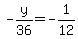 -y%2F36=-1%2F12