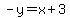 -y=%2Bx%2B3