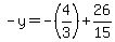 -y=-%284%2F3%29%2B26%2F15