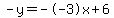 -y=--3x%2B6