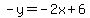 -y=-2x%2B6