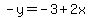 -y=-3%2B2x