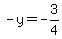 -y=-3%2F4